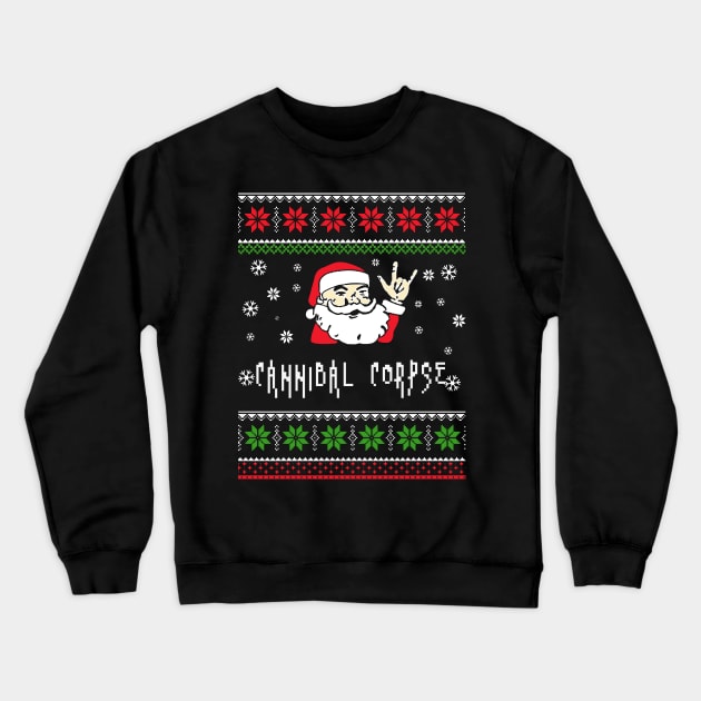 cannibal corpse santa metal Crewneck Sweatshirt by mantaplaaa